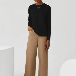 Kowtow Long Sleeve Top - Black EOS Sale*