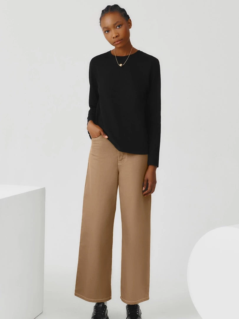 Kowtow Long Sleeve Top - Black EOS Sale* 1 Kowtow Long Sleeve Top - Black EOS Sale*