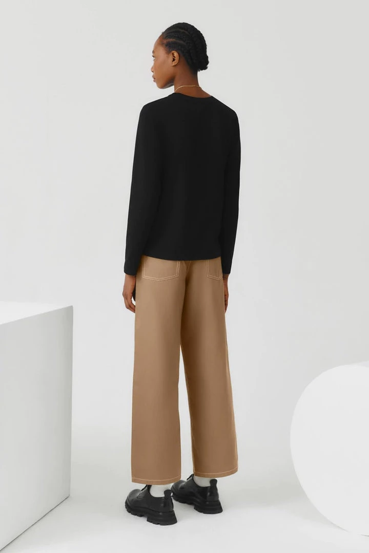 Kowtow Long Sleeve Top - Black EOS Sale* 3 Kowtow Long Sleeve Top - Black EOS Sale*