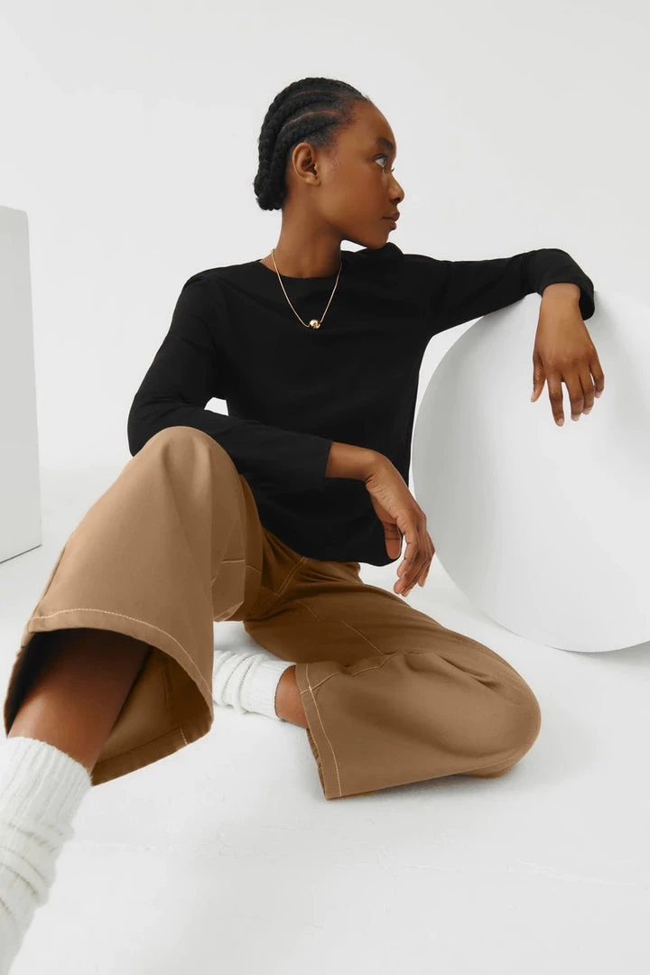 Kowtow Long Sleeve Top - Black EOS Sale* 4 Kowtow Long Sleeve Top - Black EOS Sale*