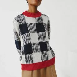 Kowtow EOS Sale* Otti Jumper - Indigo Check