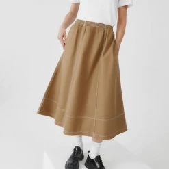Kowtow EOS Sale* Triangle Skirt - Earth Denim