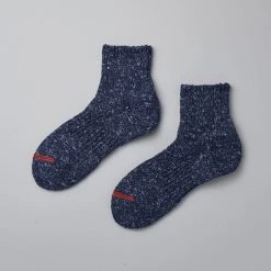 Mauna Kea Wardrobe Japanese Slub, Low-Cut Socks – Navy