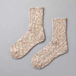 Mauna Kea Wardrobe Japanese Slub Socks – Beige