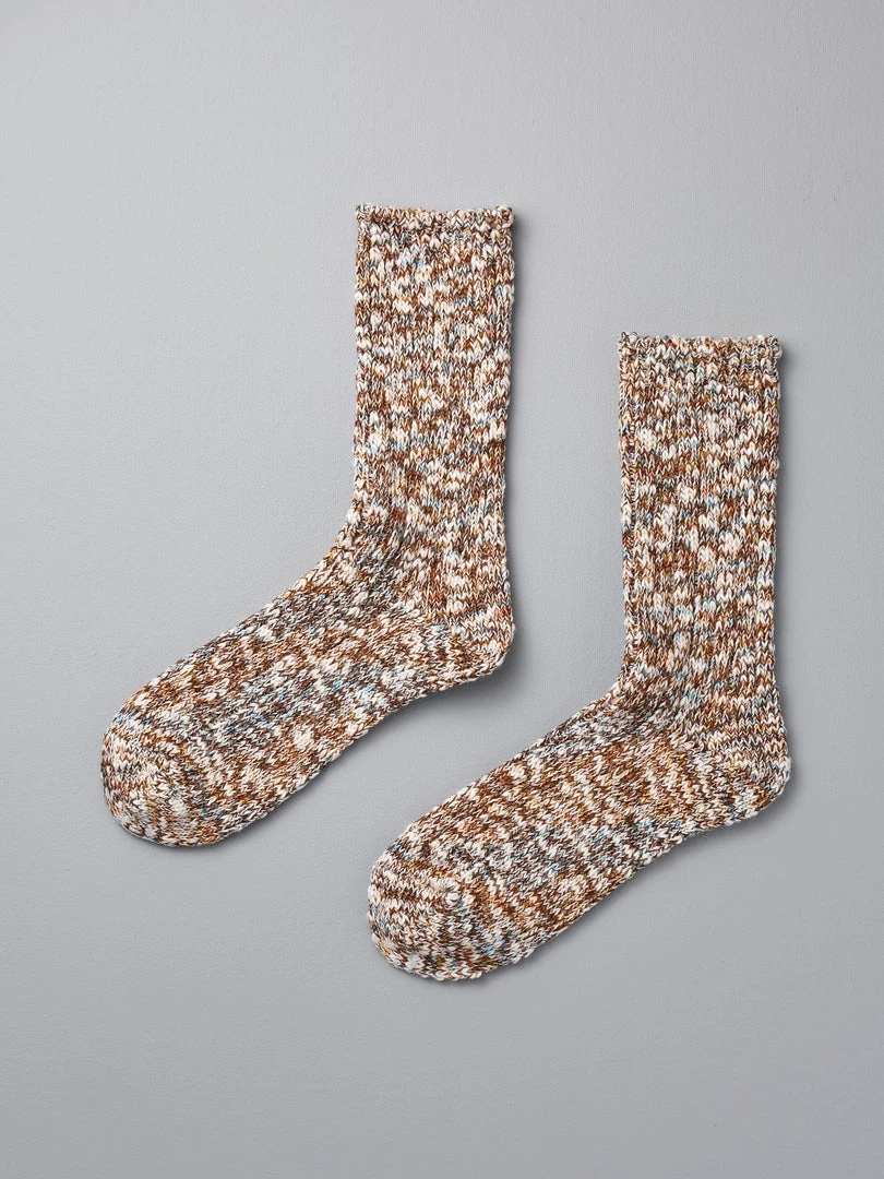 Mauna Kea Japanese Slub Socks – Cinnamon-multi 1 Mauna Kea Japanese Slub Socks – Cinnamon-multi