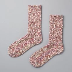 Mauna Kea Wardrobe Japanese Slub Socks – Magenta-multi