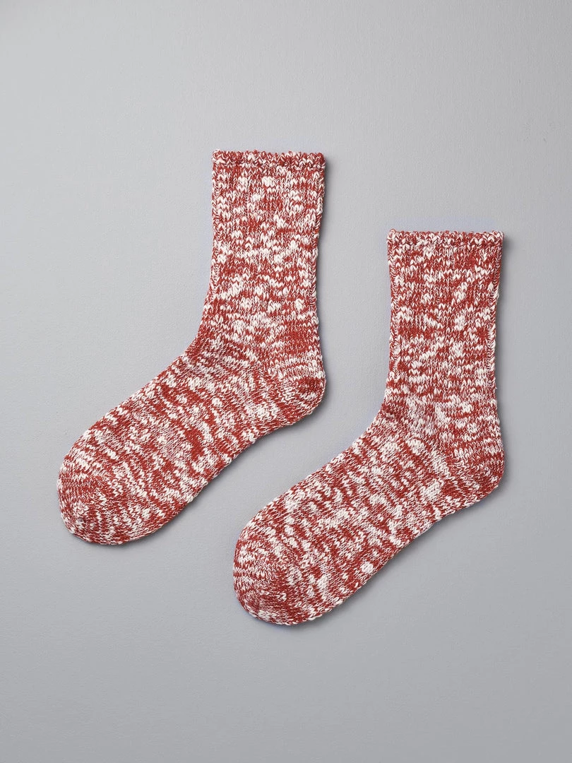 Mauna Kea Wardrobe Japanese Slub Socks – Red 1 Mauna Kea Wardrobe Japanese Slub Socks – Red