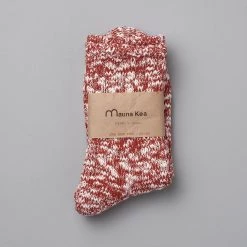 Mauna Kea Wardrobe Japanese Slub Socks – Red