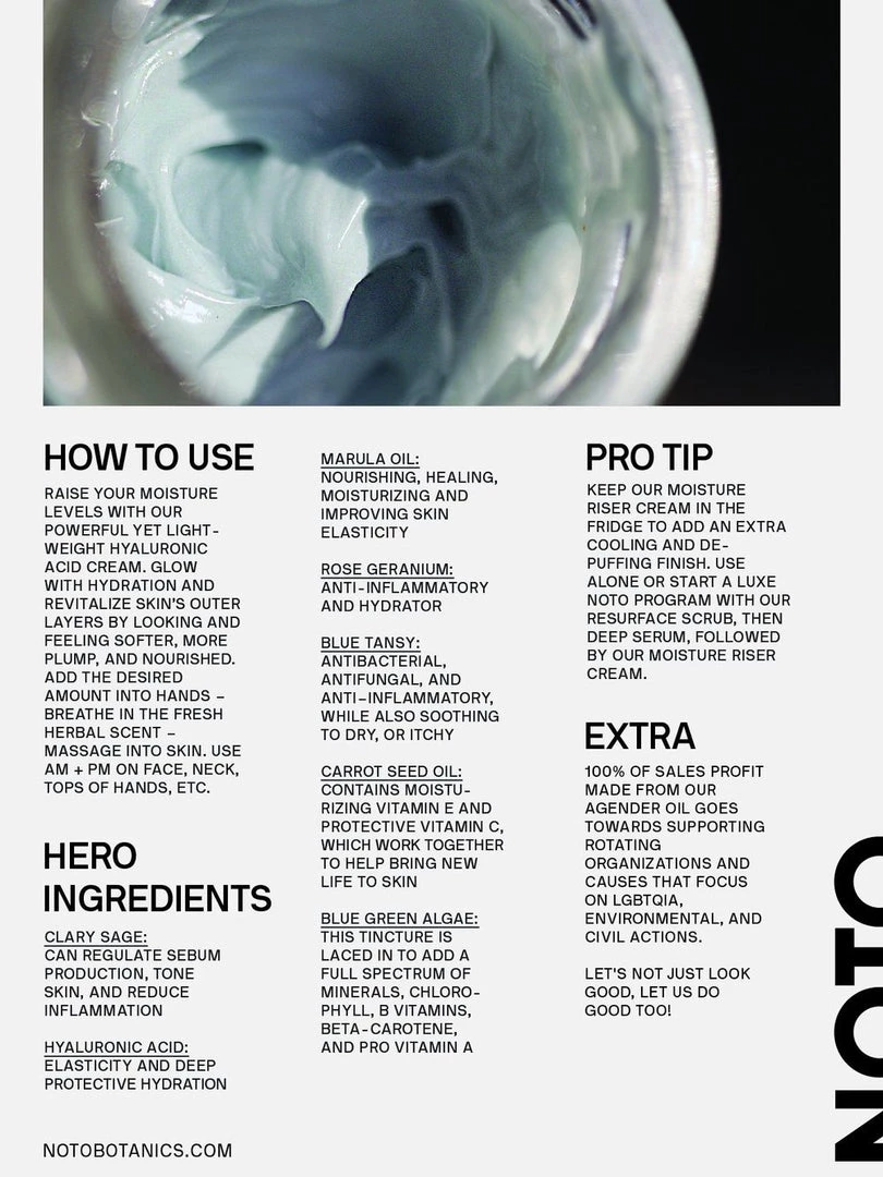 NOTO Moisture Riser Cream 5 NOTO Moisture Riser Cream