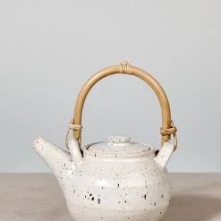 Nicola Shuttleworth Tea Pot – Speckled With Bamboo Handle Kitchen+Table