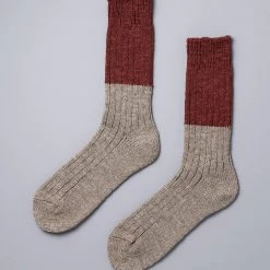 Nishiguchi Kutsushita Boston Slab Socks – Red Brick