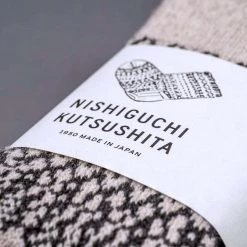 Nishiguchi Kutsushita Wardrobe Oslo Wool Jacquard Socks – Oatmeal