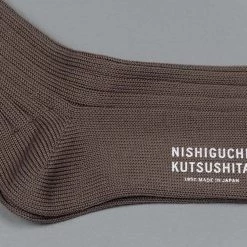 Nishiguchi Kutsushita Wardrobe Praha Cotton Socks – Chocolate Milk