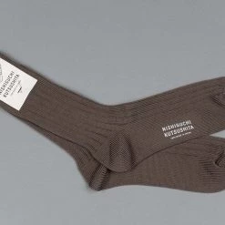 Nishiguchi Kutsushita Wardrobe Praha Cotton Socks – Chocolate Milk