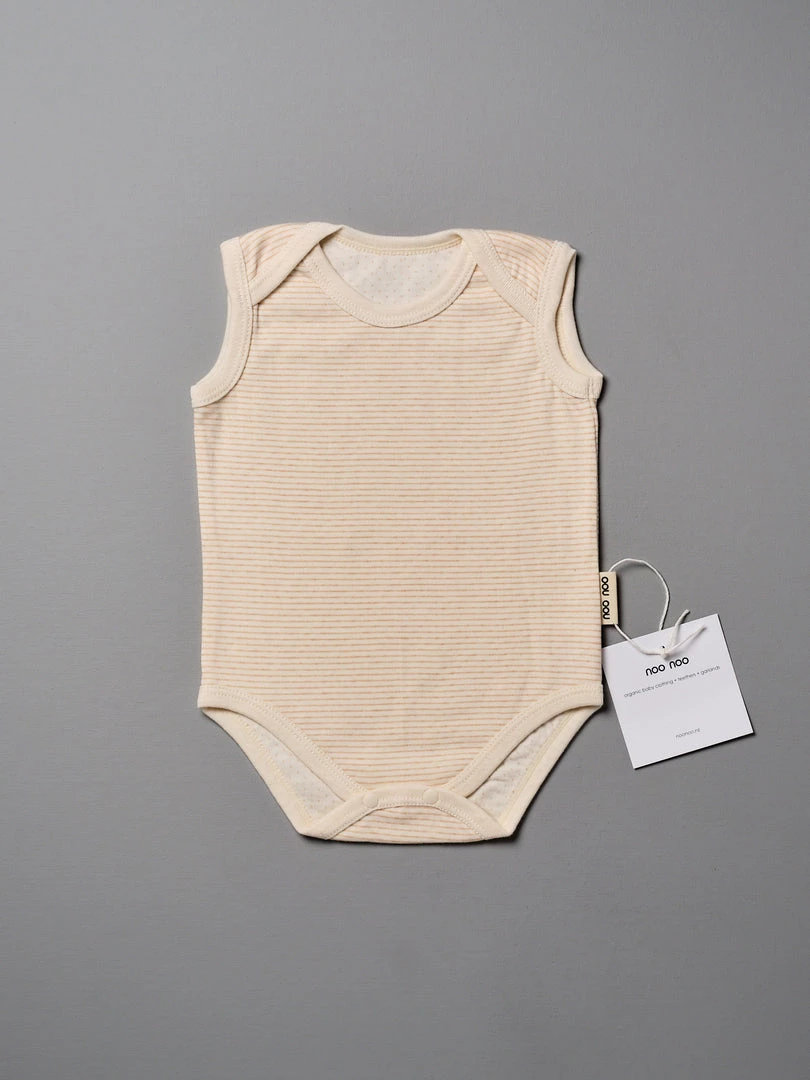 Noo Noo Organic Singlet Onesie - Stripe Baby+Child 1 Noo Noo Organic Singlet Onesie - Stripe Baby+Child