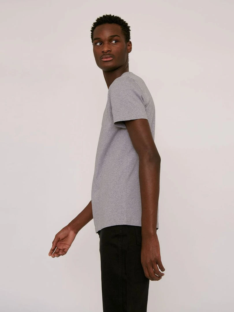 Organic Basics Organic Cotton Tee - Grey Melange Wardrobe 1 Organic Basics Organic Cotton Tee - Grey Melange Wardrobe
