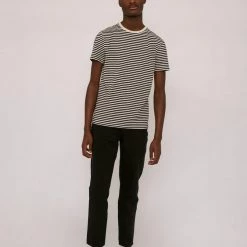 Organic Basics Organic Cotton Tee - Navy Stripe