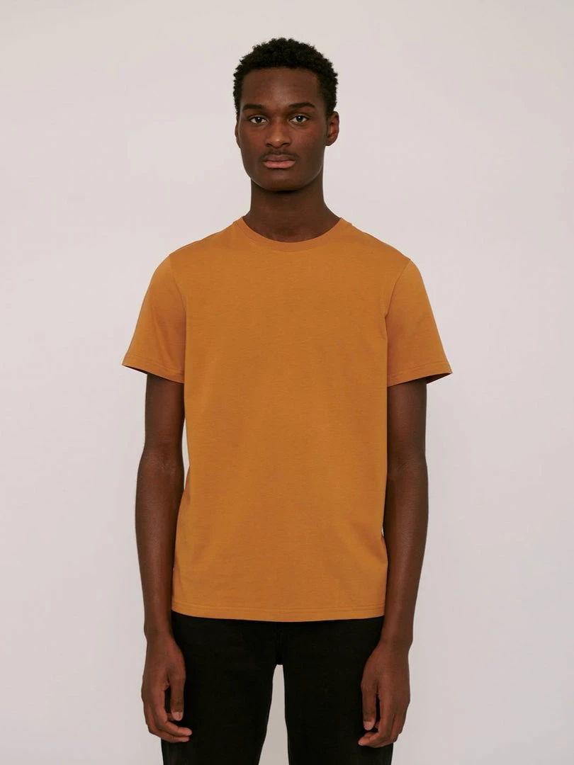 Organic Basics Organic Cotton Tee - Ocher Wardrobe 1 Organic Basics Organic Cotton Tee - Ocher Wardrobe
