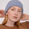 Organic Basics Wardrobe Recycled Wool Beanie– Light Blue