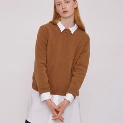Organic Basics Recycled Wool Boxy Jumper – Camel