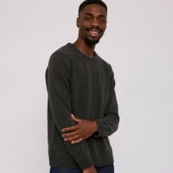 Organic Basics Recycled Wool Knit Jumper – Charcoal Melange