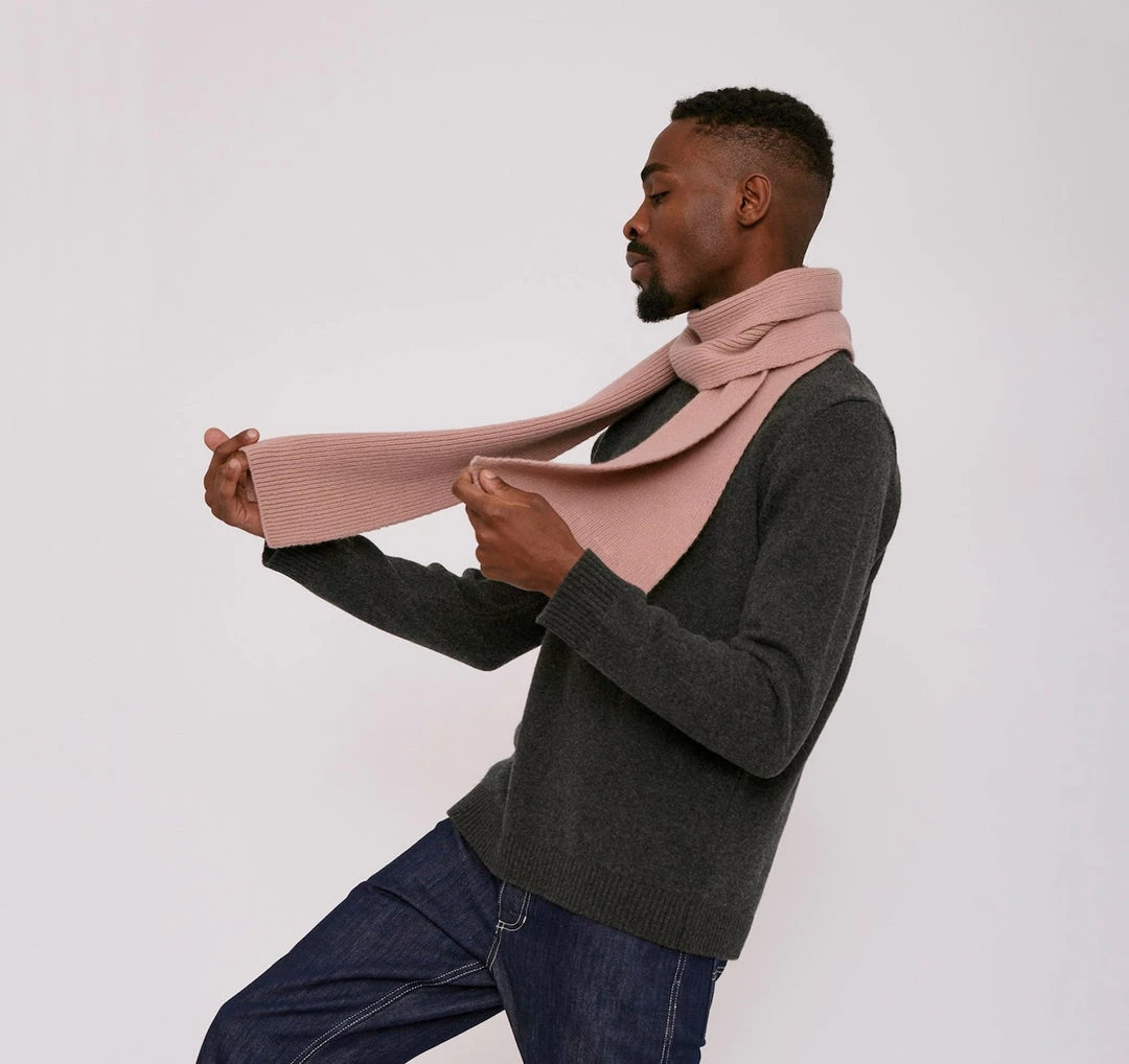 Organic Basics Recycled Wool Scarf – Dusty Rose Wardrobe 3 Organic Basics Recycled Wool Scarf – Dusty Rose Wardrobe