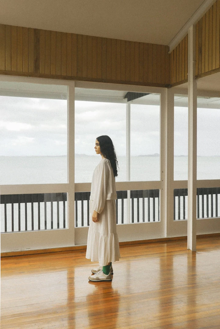 OVNA OVICH EOS Sale* Isadora Blouse - Ice White Tencel 4 OVNA OVICH EOS Sale* Isadora Blouse - Ice White Tencel