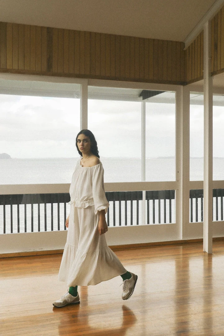 OVNA OVICH EOS Sale* Isadora Blouse - Ice White Tencel 5 OVNA OVICH EOS Sale* Isadora Blouse - Ice White Tencel