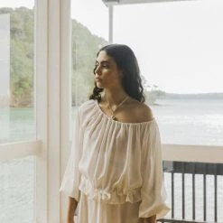 OVNA OVICH EOS Sale* Isadora Blouse - Ice White Tencel