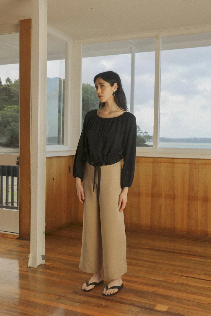 OVNA OVICH EOS Sale* Isadora Blouse - Midnight Black Tencel 5 OVNA OVICH EOS Sale* Isadora Blouse - Midnight Black Tencel