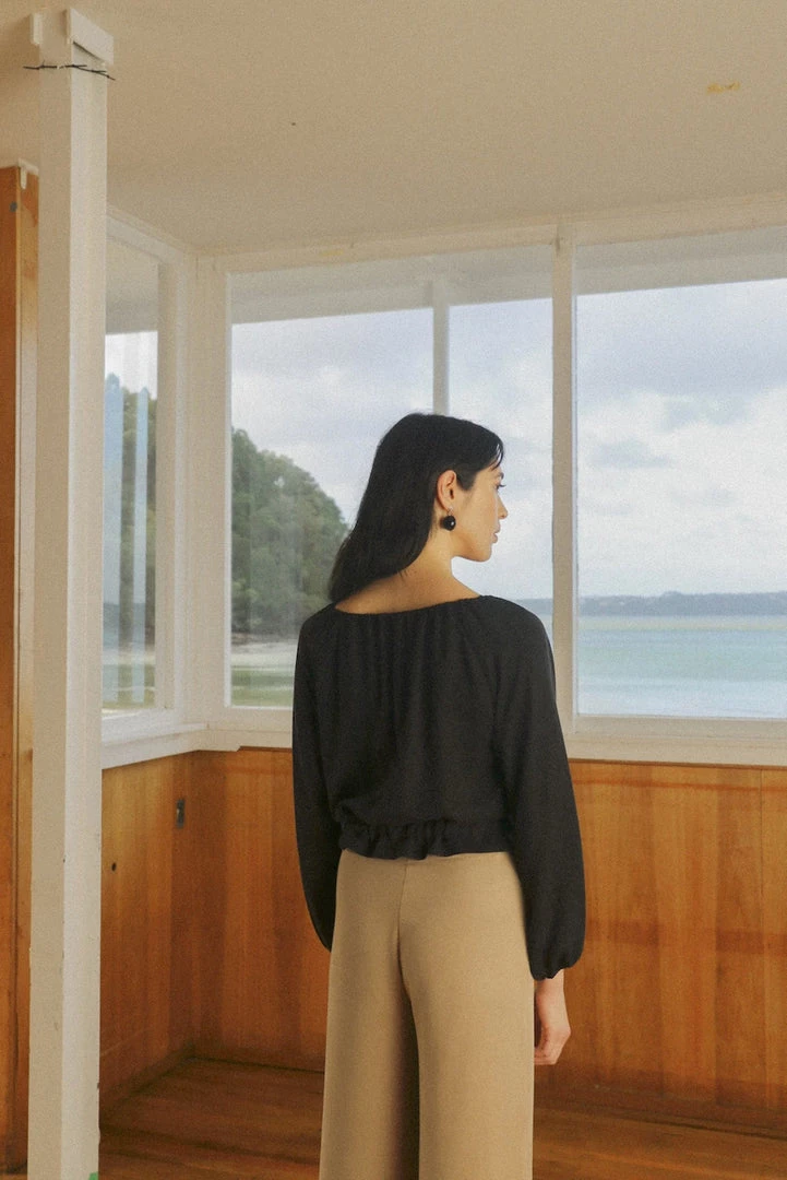 OVNA OVICH EOS Sale* Isadora Blouse - Midnight Black Tencel 6 OVNA OVICH EOS Sale* Isadora Blouse - Midnight Black Tencel