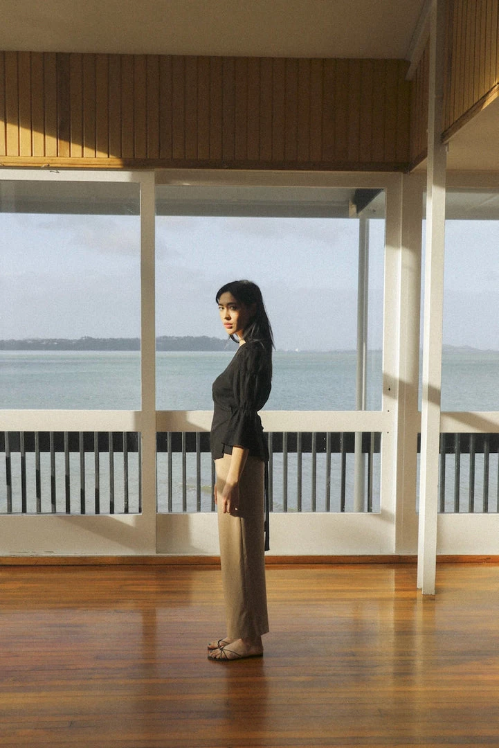 OVNA OVICH EOS Sale* Obira Wrap Blouse - Midnight Black 3 OVNA OVICH EOS Sale* Obira Wrap Blouse - Midnight Black