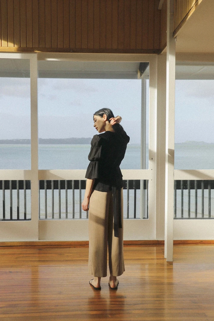 OVNA OVICH EOS Sale* Obira Wrap Blouse - Midnight Black 5 OVNA OVICH EOS Sale* Obira Wrap Blouse - Midnight Black