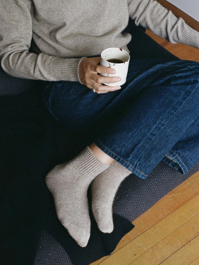 OVNA OVICH Oski Socks - Natural Possum Merino 1 OVNA OVICH Oski Socks - Natural Possum Merino