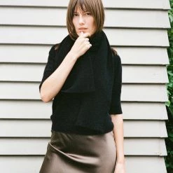 OVNA OVICH Ra Scarf - Onyx Possum Merino EOS Sale* 7 OVNA OVICH Ra Scarf - Onyx Possum Merino EOS Sale*
