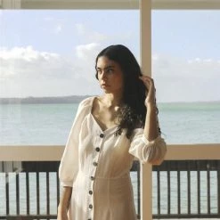 OVNA OVICH Virginia Dress - Ice White