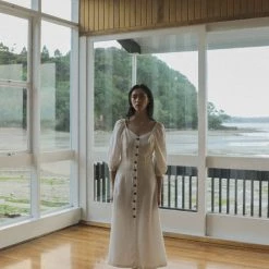 OVNA OVICH Virginia Dress - Ice White