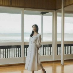 OVNA OVICH Virginia Dress - Ice White