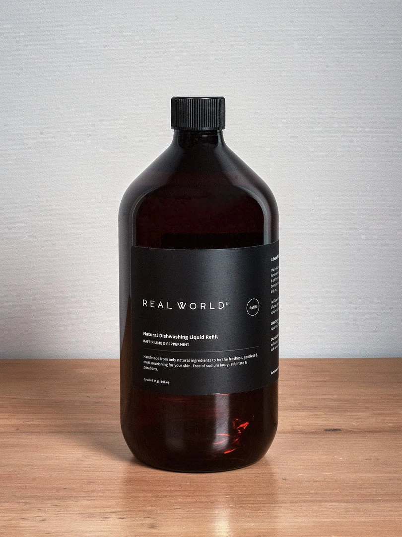 Real World Kaffir Lime & Peppermint Dishwashing Liquid Refill 1 Real World Kaffir Lime & Peppermint Dishwashing Liquid Refill