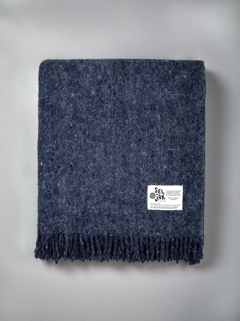 Seljak Brand Indigo Blanket – Fringe 1 Seljak Brand Indigo Blanket – Fringe