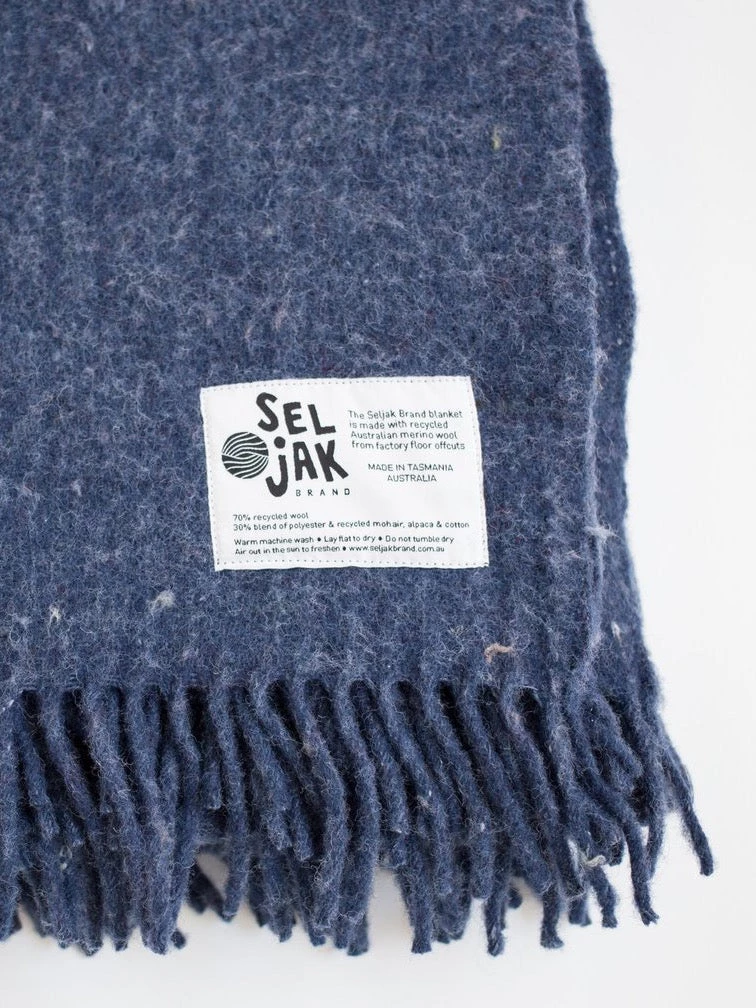 Seljak Brand Indigo Blanket – Fringe 5 Seljak Brand Indigo Blanket – Fringe