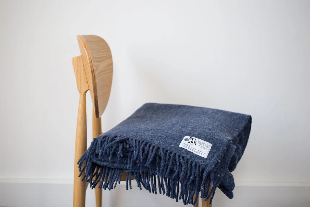 Seljak Brand Indigo Blanket – Fringe 4 Seljak Brand Indigo Blanket – Fringe