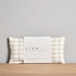 Stem Organic Lavender + Chamomile Eye Pillow - Natural Gingham <$50