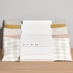 Stem Organic Lavender + Chamomile Eye Pillow - Natural Gingham ＜$50