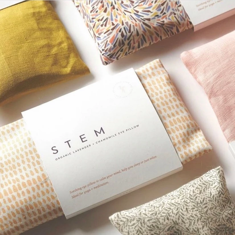 Stem <$50 Organic Lavender + Chamomile Eye Pillow - Sand 3 Stem <$50 Organic Lavender + Chamomile Eye Pillow - Sand