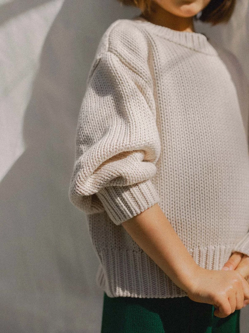 SUNNA STUDIOS Baby+Child Sol Sweater – Ecru 5 SUNNA STUDIOS Baby+Child Sol Sweater – Ecru