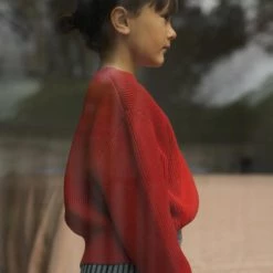 SUNNA STUDIOS Sol Sweater – Red Baby+Child 18 SUNNA STUDIOS Sol Sweater – Red Baby+Child