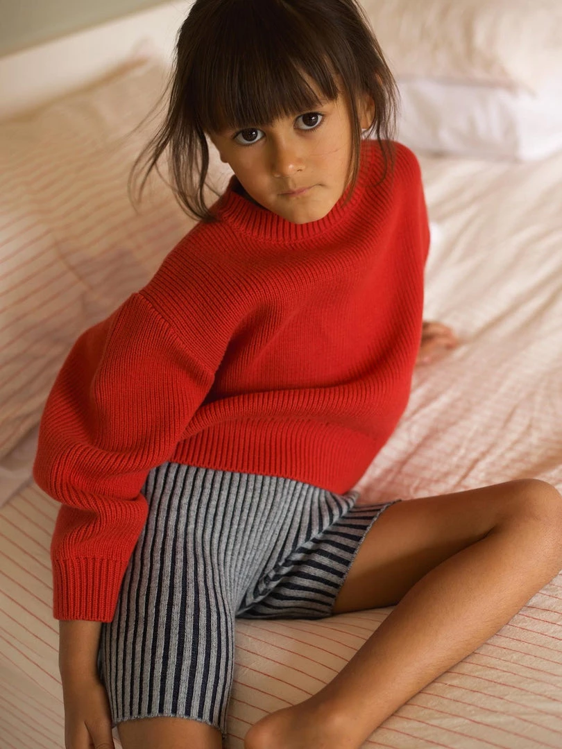 SUNNA STUDIOS Sol Sweater – Red Baby+Child 1 SUNNA STUDIOS Sol Sweater – Red Baby+Child