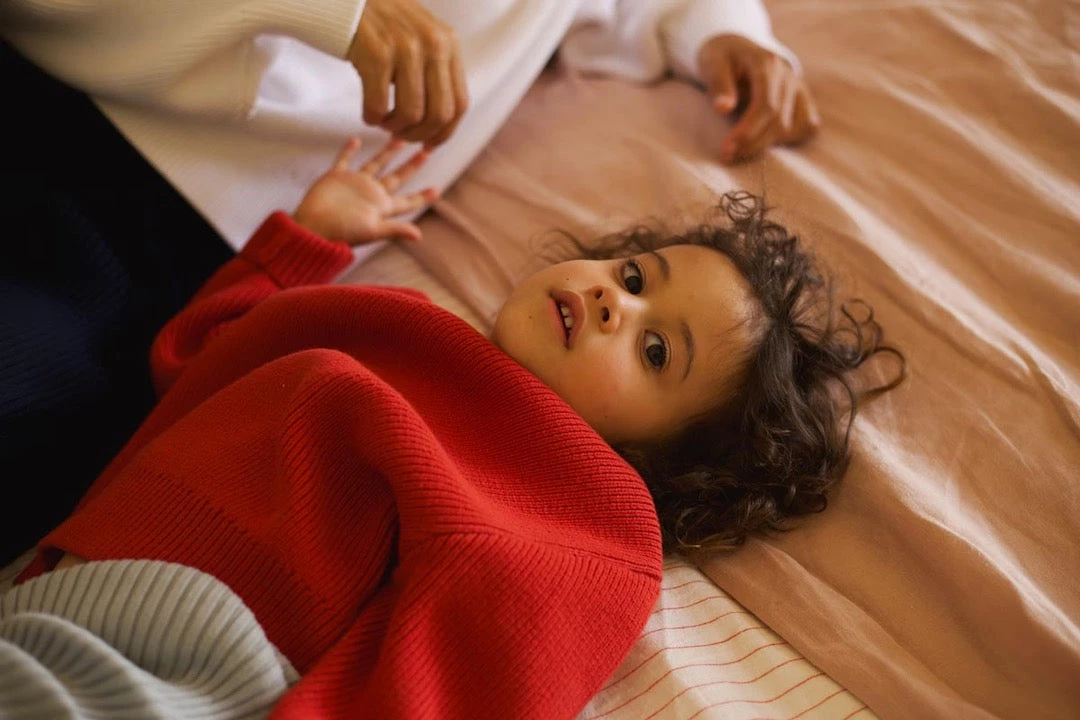 SUNNA STUDIOS Sol Sweater – Red Baby+Child 4 SUNNA STUDIOS Sol Sweater – Red Baby+Child