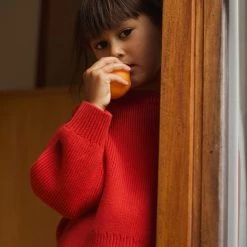 SUNNA STUDIOS Sol Sweater – Red Baby+Child 17 SUNNA STUDIOS Sol Sweater – Red Baby+Child